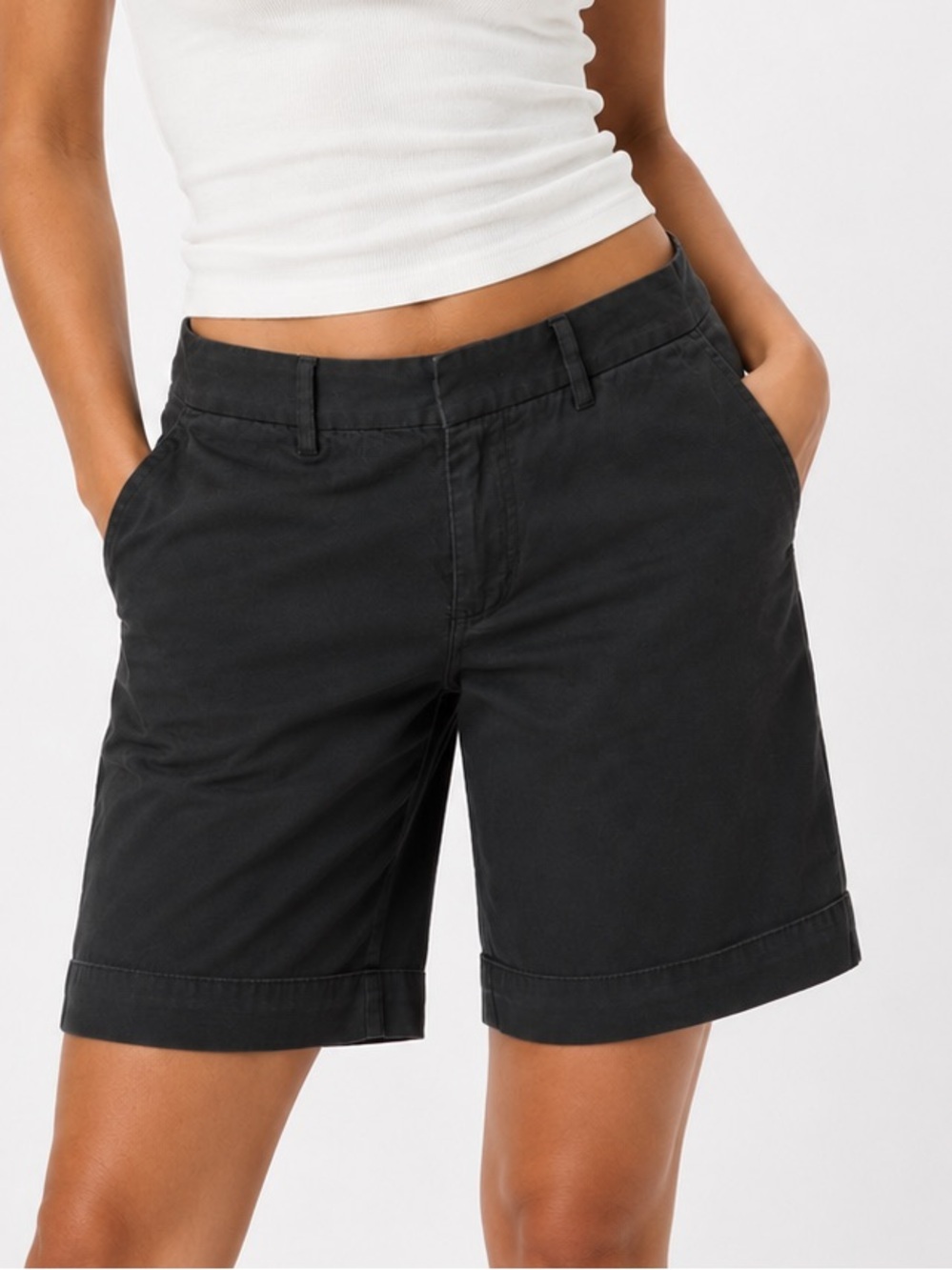 Banana Republic Black‎ Mid-Length Bermuda Shorts